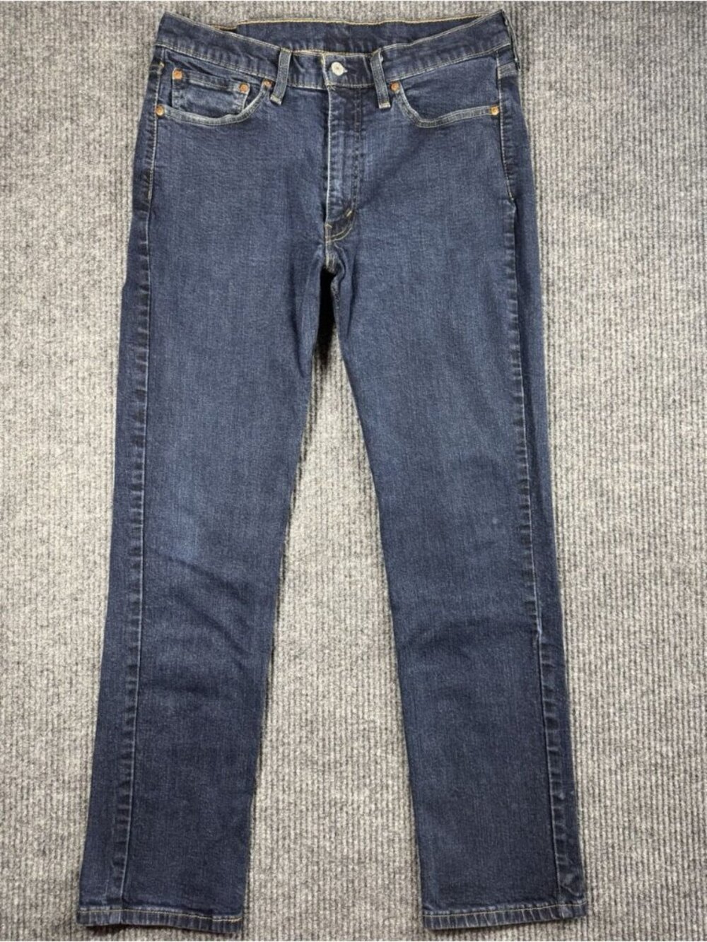 Levis 514 Jeans Mens 36x34 Blue Straight Leg Denim Cotton Blend Stretch Casual